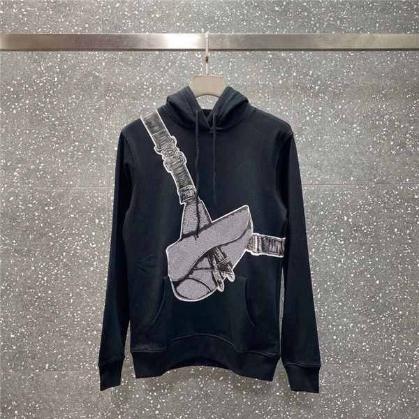 

21ss new mens womens designer hoodies fashion hoodie autumn winter man long sleeve hoodie pullover clothes sudadera sweatshirts, Black