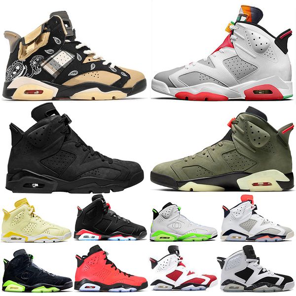 

new travis scotts hare 6 6s mens basketball shoes dmp carmine flint travis scotts medium olive yellow women trainers sports sneakers