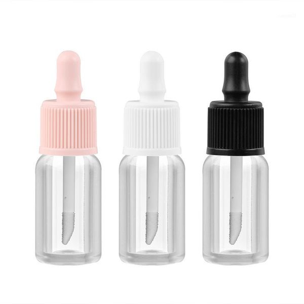

5 pieces 3.1ml essential oil bottle empty lip gloss tube liquid lipstick with brush diy cosmetic container refillable bottles1