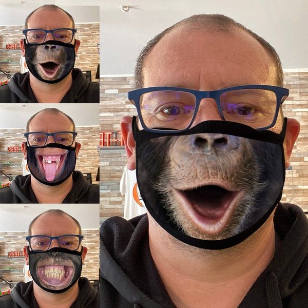 

women fashionable pattern face mask men washable reusable cotton mouth masks funny outdoor masque mascarilla new year