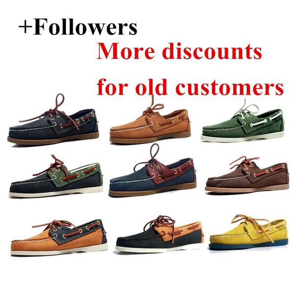 

mens casual genuine leather docksides deck lace up moccain boat loafers shoes driving fashion plus size handmade shoes9811720, Black