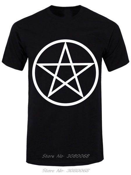 

новая pentagram t-shirt - gothic logo black men new pure короткие рукава hip hop мода мужчины t-shirt тройники спорта толстовка с капюшоном