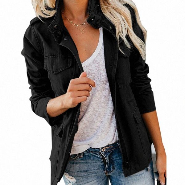 

women's jacket daily fall regular coat regular fit breathable casual jacket long sleeve solid color quilted wine army green black / cot, Black;brown