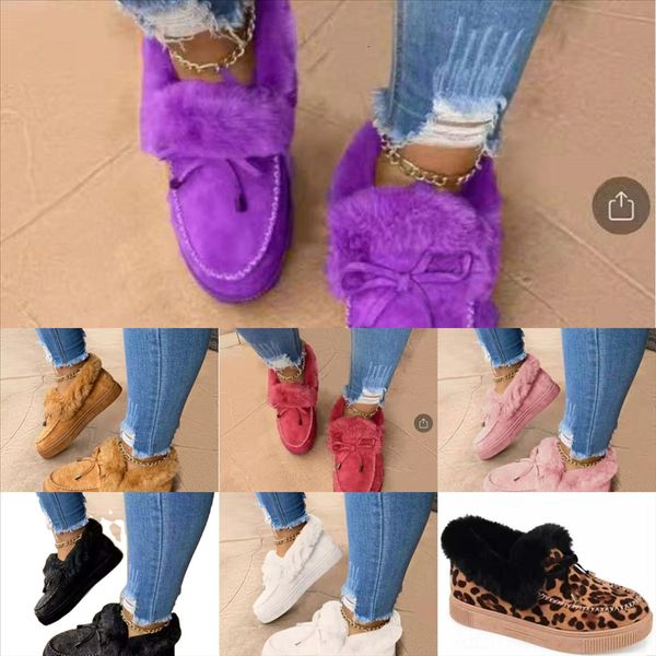 

csgy2 for women winter slippers yarn home slippers soft bottom plus velvet slipper non-slip floor mop cotton shoes indoor snow boots furry, Black