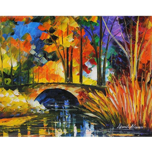 

leonid afremov canvas art "bridge at last" home decor oil painting on canvas wall art canvas pictures for living room 201006
