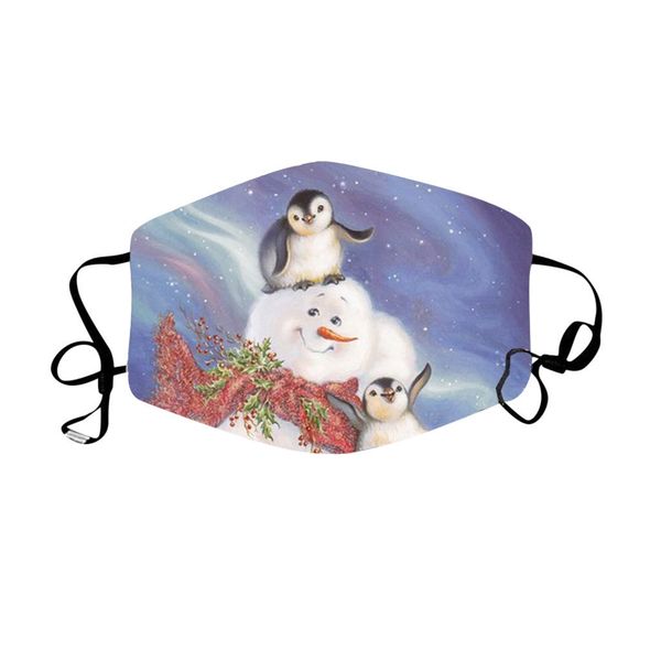 

new christmas outdoor print activated face carbon snowman mask protection anti-dust non-woven haze breathable masque femme sexy