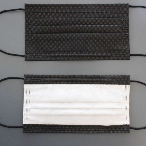 

factory price in dhl shop 48 hours 50pcs disposable earloop face masks dust-proof black masq