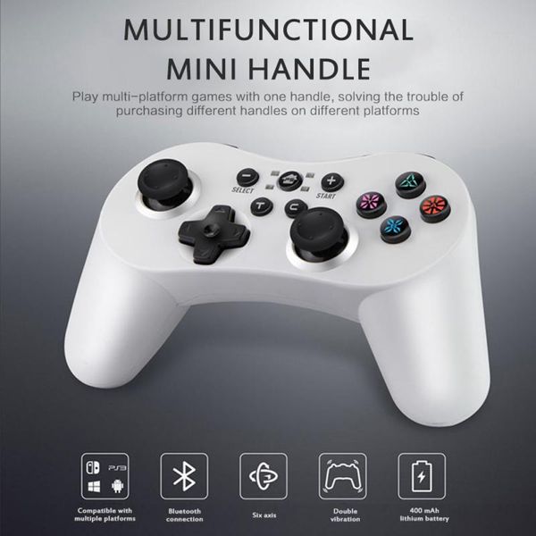 

game controllers & joysticks 5 in 1 wireless bluetooth controller gamepad dual motor vibration 400ma battery for switch pro ps3 pc pc360 pub
