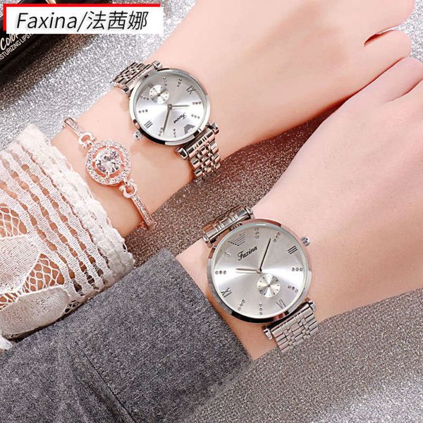 

fsiena watch couple net red style vibrato the same male female watch tiktok rome men and women tableso91, Slivery;brown