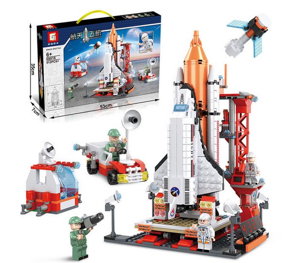 

wholesale lepin blocks space kits shuttle launch center lunar lander model building block spaceship spaceport figure rocket bricks construct