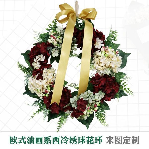 

european hydrangea garland home door ornaments married wedding wall simulation non-flowers supply1