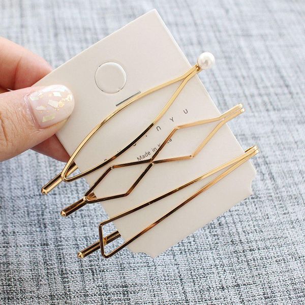 

зажимы 3шт набор металла pearls волос для женщин аксессуары hairbands comb бобби pin barrettes шпильки головной убор для укладки волос средс