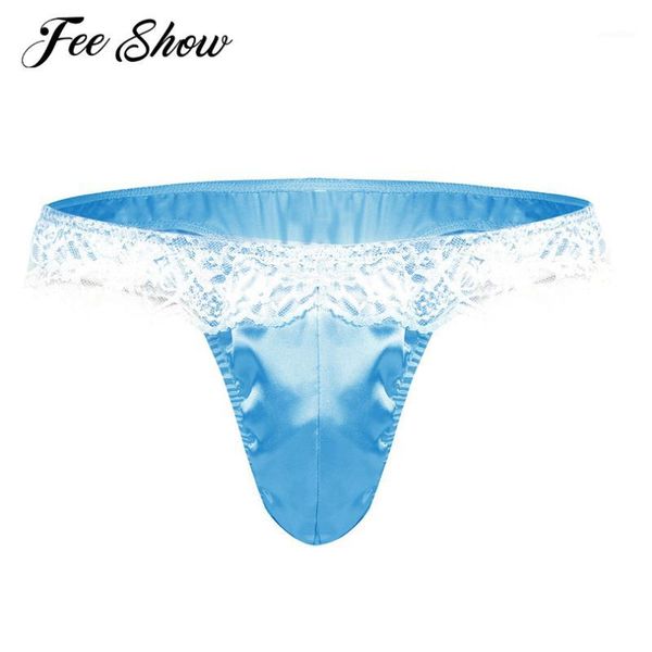 

3 colors gay mens lingerie low rise sissy briefs underwear with bulge pouch ruffle lace shiny high cut briefs underwear panties1, Black;white