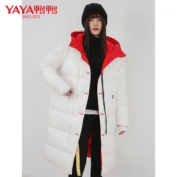 

yaya winter women's down jacket fashion korean coat women autumn woman parkas women's coats wear on both sides1, Black