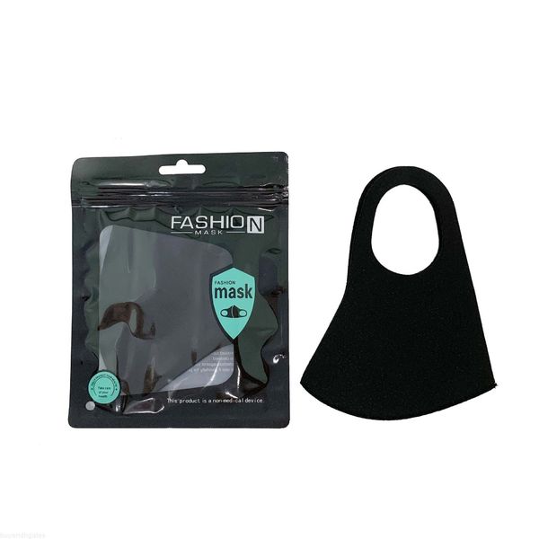 

individual 10000pcs pack designer mask black face mouth cover pm2.5 respirator dustproof washable reusable ice silk masks for adult