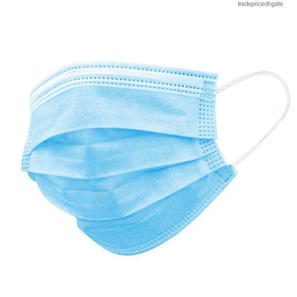 

cover protect 3 layer health ear-loop mouth masks 3-ply non-woven disposable dust mask blue prevent dropshipping