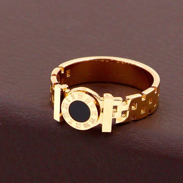 

круглое черное кольцо для пара ювелирных изделий римских цифр кольцо титан стал розовым золото цвета кольца любви finger r005-1 jllcod bde_j, Silver