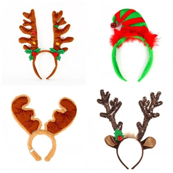 

head antlers hair bands flannelette cartoon band xmas with christmas bell kids girls women hairs buckle party decorations 7 5xx e1 murr