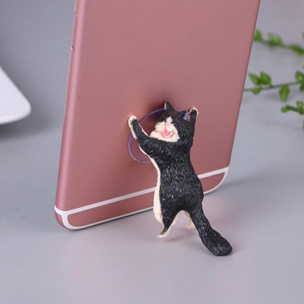 

cute cat phone holder tablets desk sucker support resin mobile phone stand holder sucker design animal holder for smartphone jllgvp xjfshop