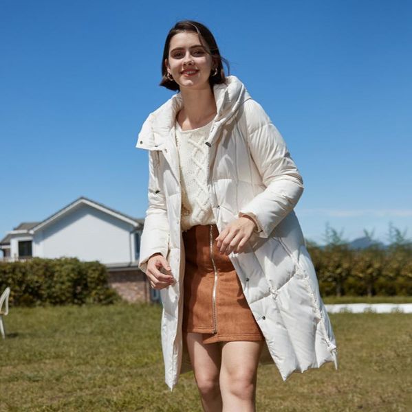 

new winter selling women's down jacket fashion slim white duck down warm jacket women outdoor leisure mid-length, Black