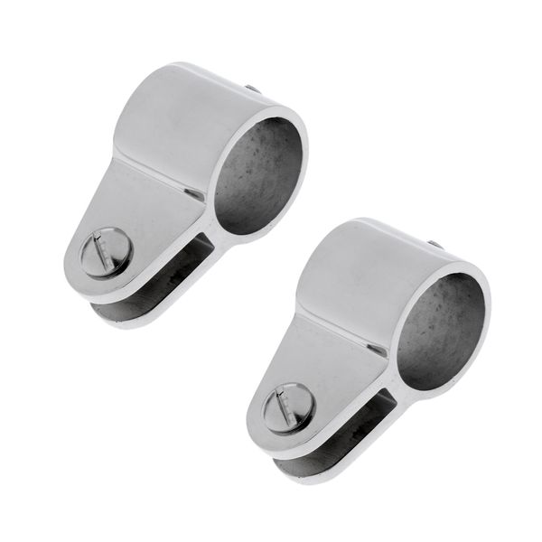 

2pcs 0.87'' polished 316 stainless steel hardware boat bimini jaw slide tube bar clamp