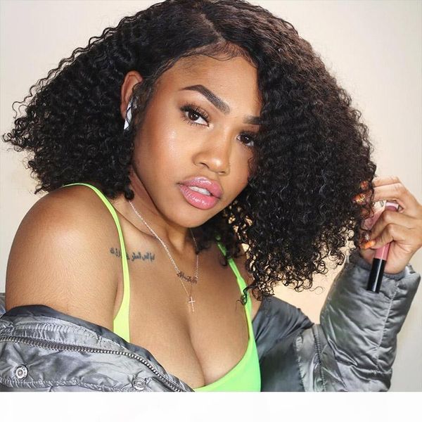 

peruvian short bob deep wave curly wig deep curly bob wig short wigs indian kinky curly human hair lace front wigs brazilian human hair wigs, Black;brown