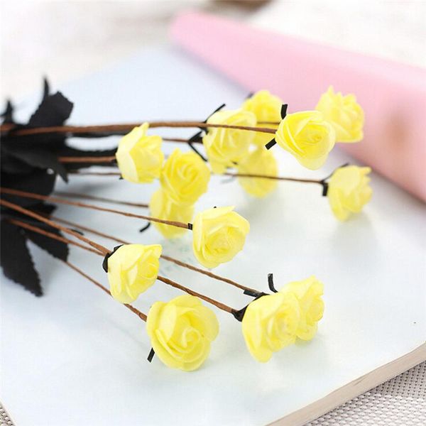 

decorative flowers & wreaths 11.11 artificial pe fake rose floral wedding bouquet bridal hydrangea decor