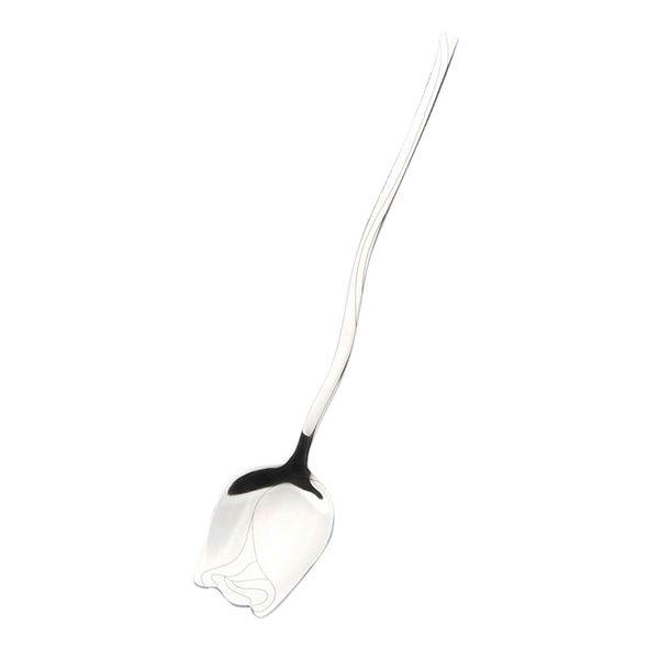 

home stainless steel dessert spoon tea coffee spoon table spoon rose shape