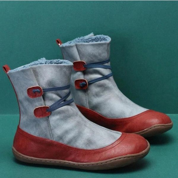 

fall winter 2020 men's boots women's boots flat heel round toe lace-up single low-cotton and ankle #nm2y, Black