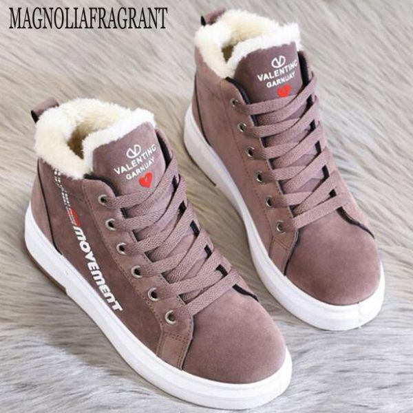 

2020 female new women's boots winter plus velvet cotton shoes thick soled warm snow women's boots cotton ay146, Black