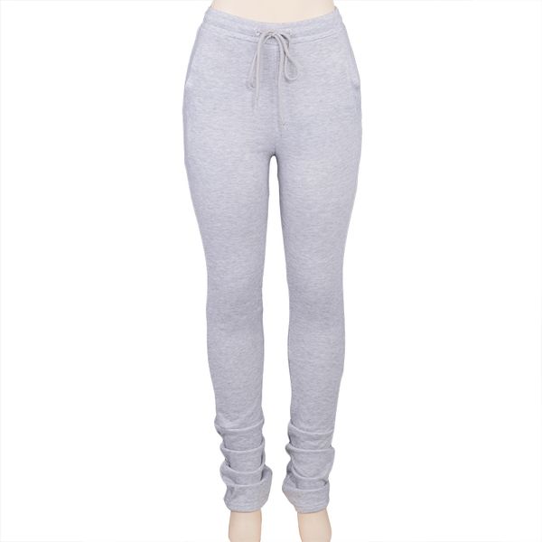 Mulheres Yoga Calças Heavyweight Outono Inverno cintura alta Casual Calças Lady Cordão Pilha Calças Mulher Leggings Correndo Sweatpants