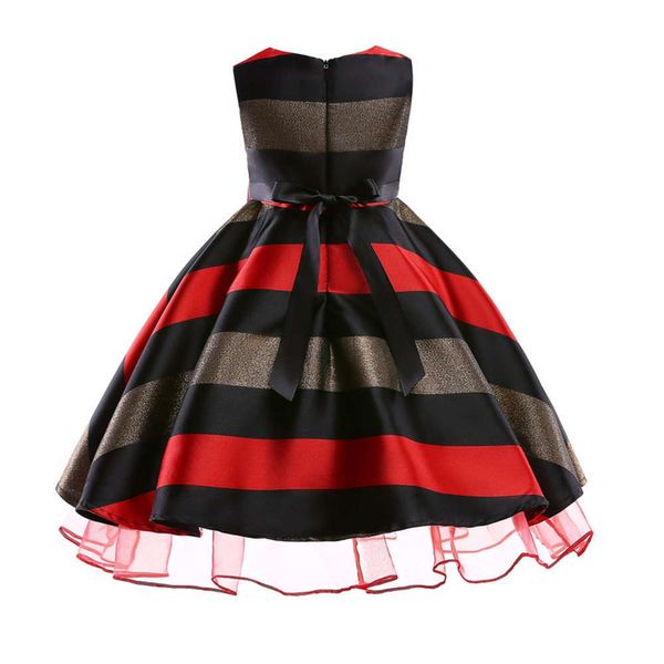 

temperament new stripe wear girl's big bow children's drs ezna5qv4, Red;yellow