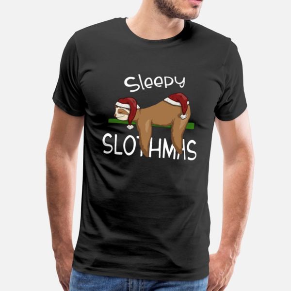 

sleepy slothmas funny merry christmas santa sloth t shirt cool black tracksuit hoodie sweatshirt