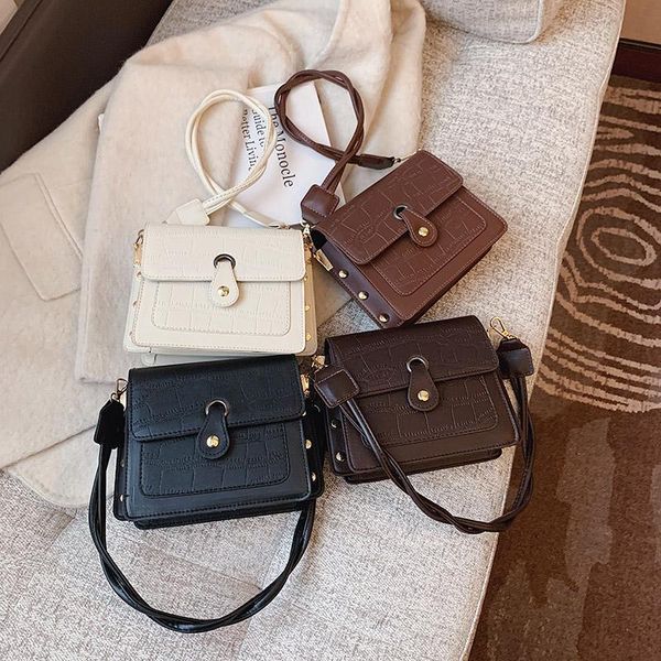 

cross body designer women shoulder bag lady fashion leather chains white messenger handbag female small square bags