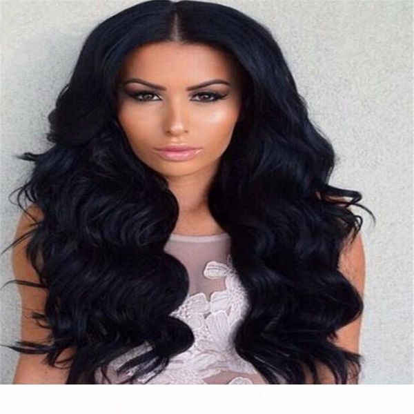 

250% density lace front human hair wigs peruvian virgin hair front lace body wave 360 lace frontal hair wigs for black women, Black;brown