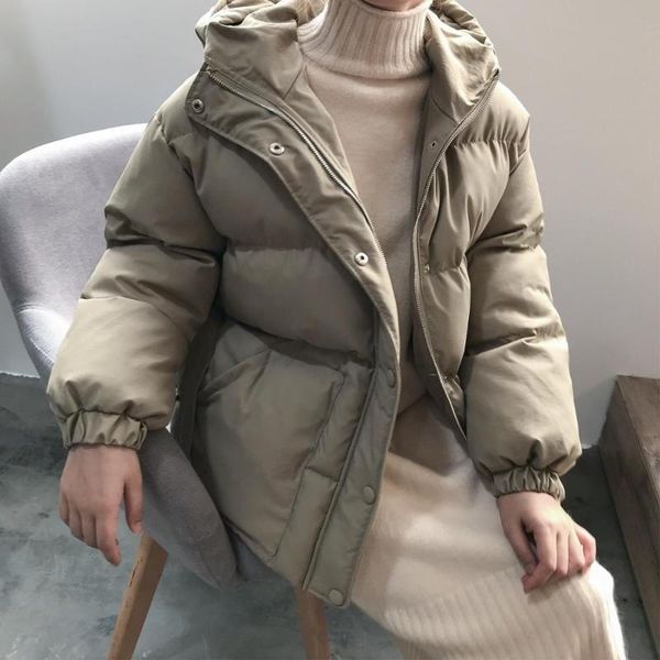 

2020 куртки женщин streetwear хлопок проложенного зима теплых пальто женские черные ветровки с поясами корейского стилем женской одеждой, Black