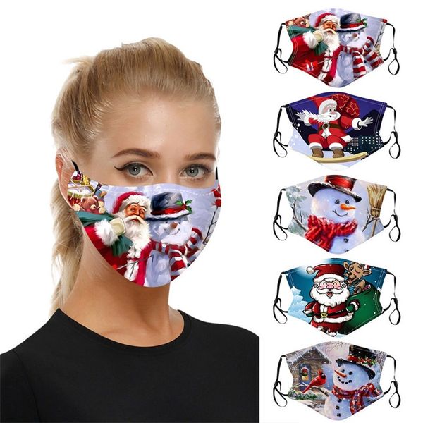 

fashion face mask ventilation reusable protective personality breathable dust mouth masks christmas new elk snowflake 4 5wsr k2
