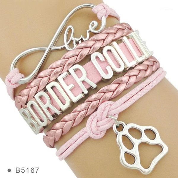 

love doggie dog person lover print dog mom king charles beagle border collie frenchie labrador mom bracelets for wom1, Golden;silver