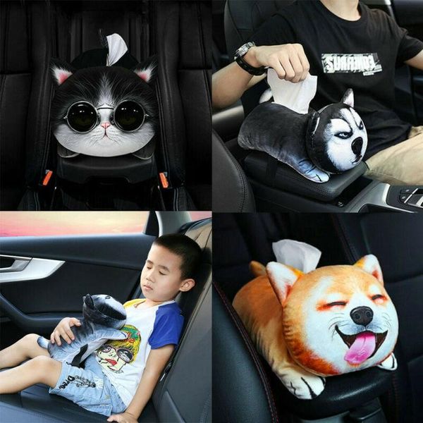 

cartoon tissue box cute pet cat dog car hanging paper napkin box cover holder paper organizer tissue boxes