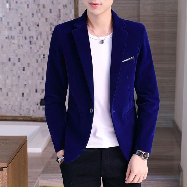 

men's suits & blazers mens gold velvet autumn spring fashion male slim fat casual suit jacket men blazer masculino clothing for 5xl, White;black