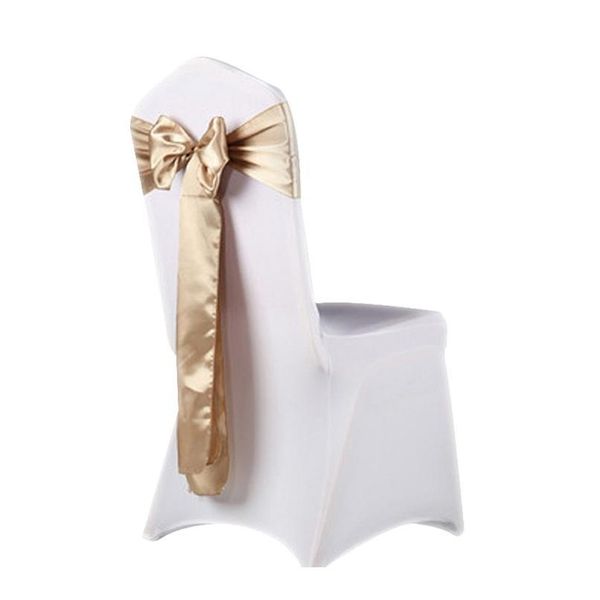 

1pc satin fabric chair sashes wedding chair knot cover decoration chairs bow ties for wedding banquet party eve jlldoi