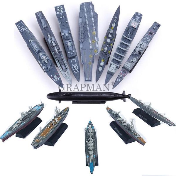 

1/2000 plastic assemble warship cruiser destroyer submarine kit wwii yamato uss model ship puzzle military toys for boys