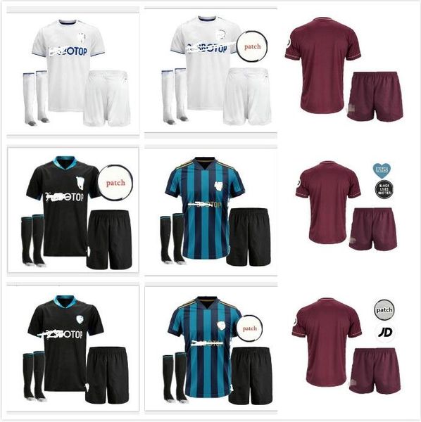 

men + kids 20 21 soccer jerseys #10 alioski 2020 2021 raphinha roberts rodrigo costa alioski phillips bamford goalkeeper training shirt, Black;yellow