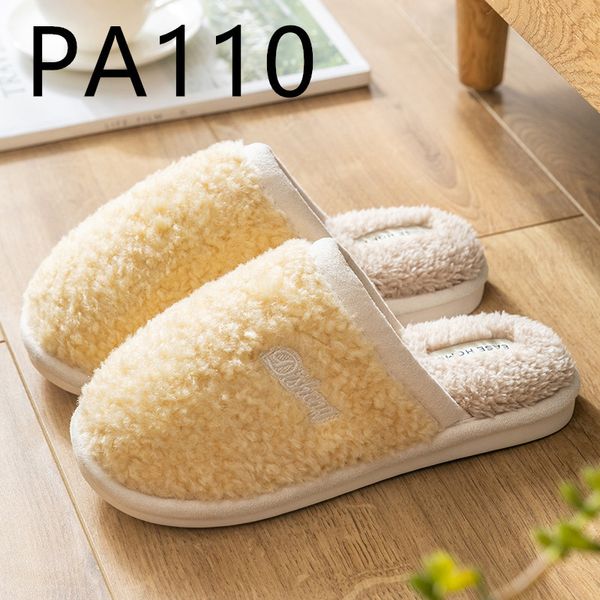 

new cotton slippers for ladies with warm and non-slip padded bottom household pa110-119 q0108, Black