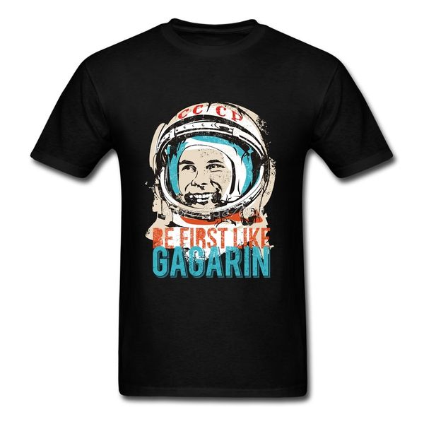 

sport russia cccp yuri gagarin t shirt short sleeve men's shirt new camiseta big size cotton be first like gagarin men's shirts