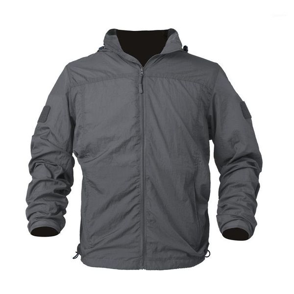 

lightweight portable waterproof tactical jacket men summer breathable army thin hoodie skin jackets plus size s-5xl1, Black;brown