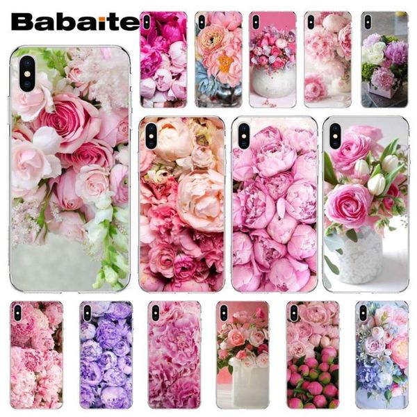 

mobile phone case with peony in vase for vip, elegant protection, pink, purple, for vip 1211 pro 11pro max 8 766s plus x xs max 5 5svfe1
