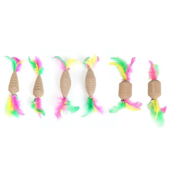 

cat toys 2pcs pet corrugated paper claw scratch board toy with bells