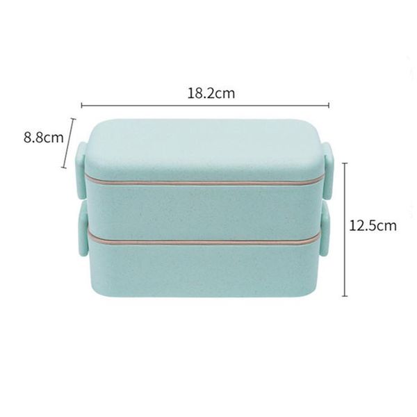

обед 800мл high quality box двухслойный пшеничные соломы bento коробки микроволновка еды контейнер для хранения закуска bpa free jllwvk ffsh