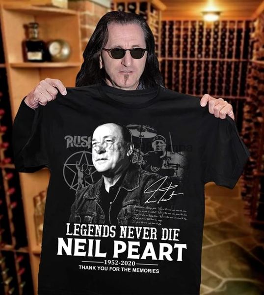 

men t shirt neil peart rush legends never die signature thank you for memories tshirts sport hooded sweatshirt hoodie